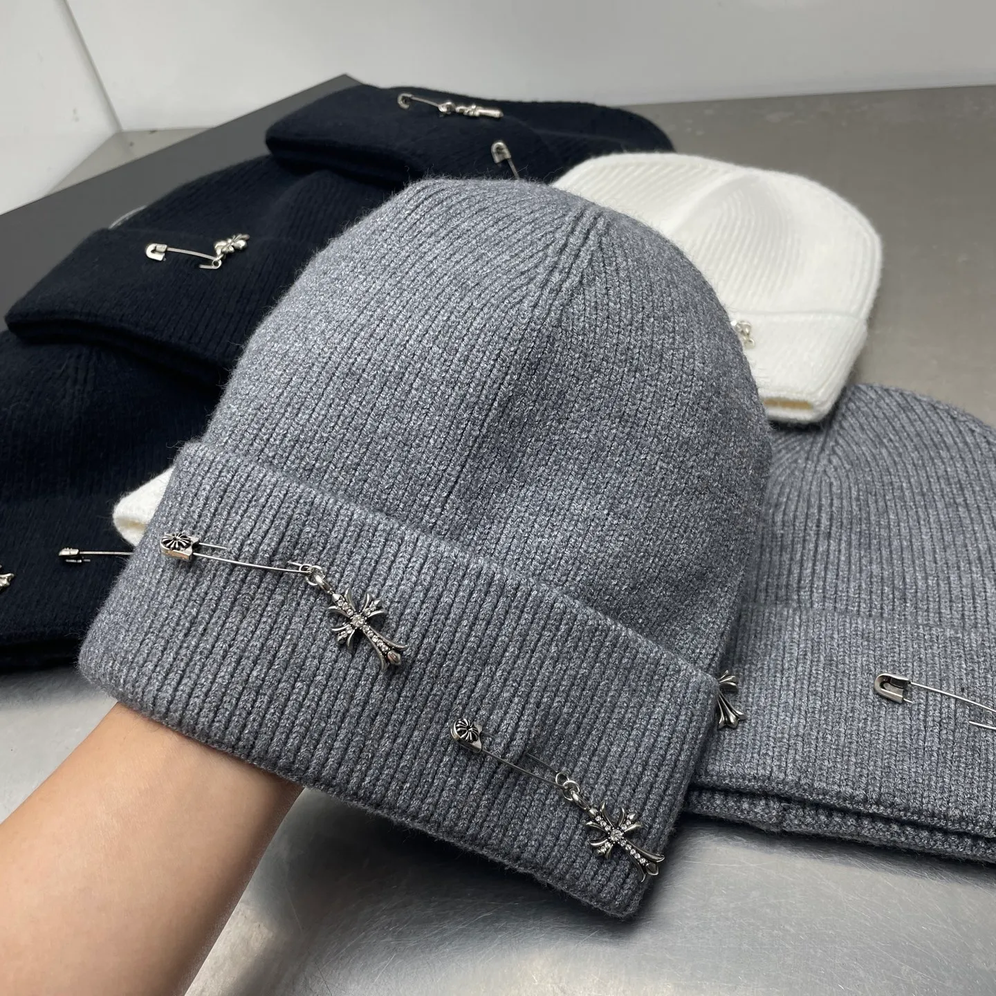 Early Autumn Crow Heart Beanie Hat